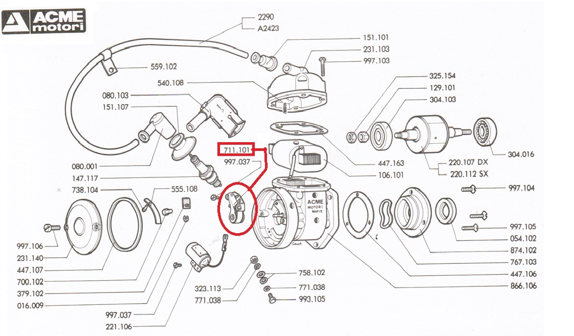 Rupteur al65 al70 al480 vt 88 vt94 fe82 acme motori (717.101 1002
