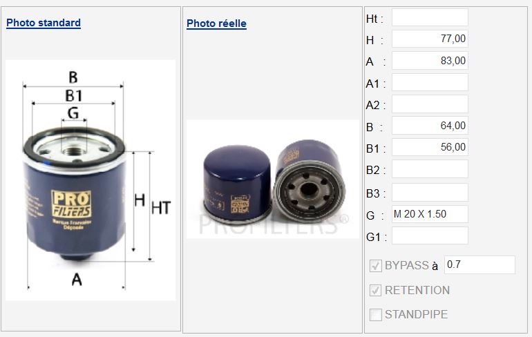 Filtre à Huile Komatsu YM129150-35151 | Pour Moteurs 4D94, 4D95S, P40, C153... | Chariot Élévateur